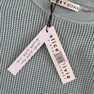 Alice + Olivia Soft Gray Knit Top